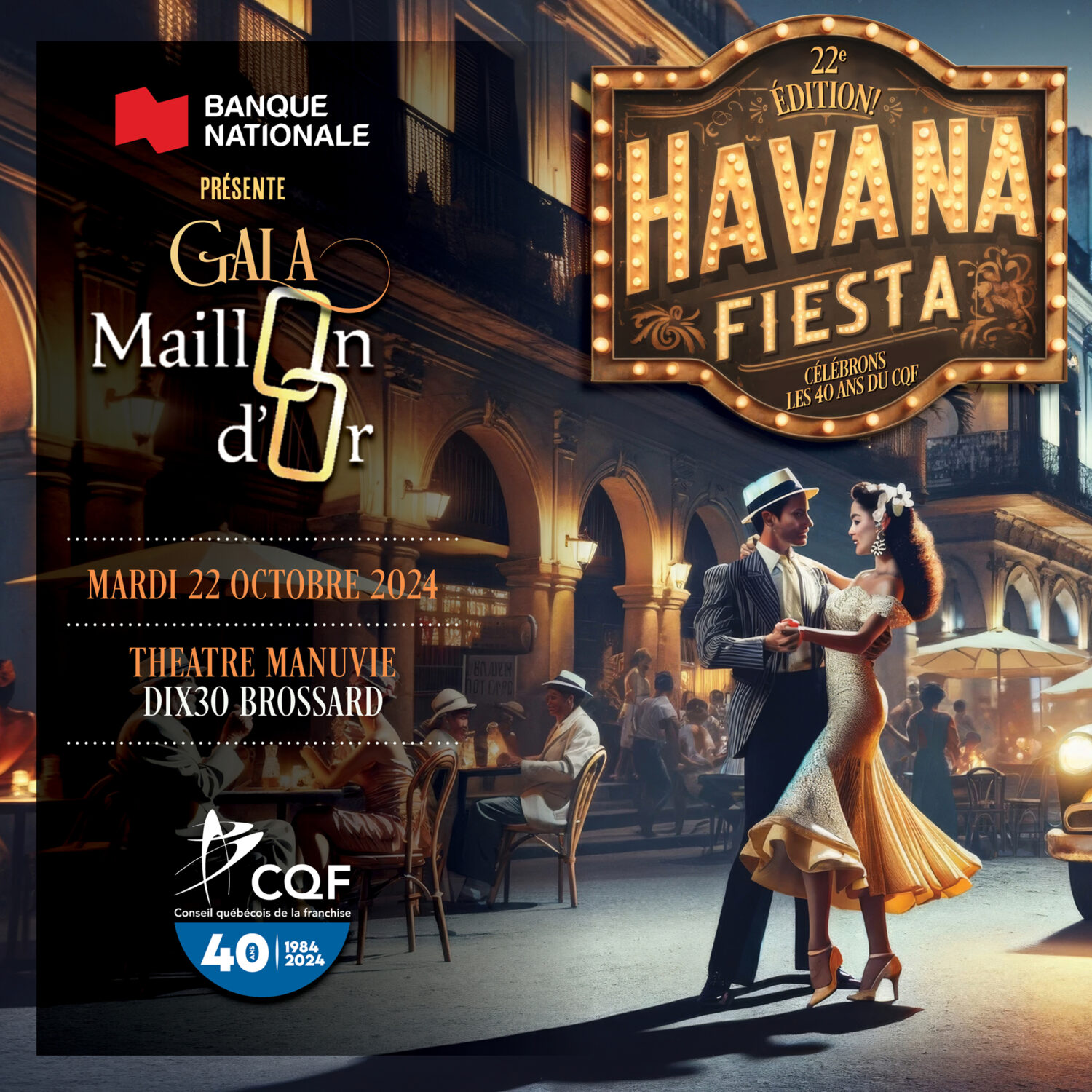 Maillon d'Or Conseil québécois de la franchise Havana Fiesta 22 octobre 2024 théatre Manuvie Brossard